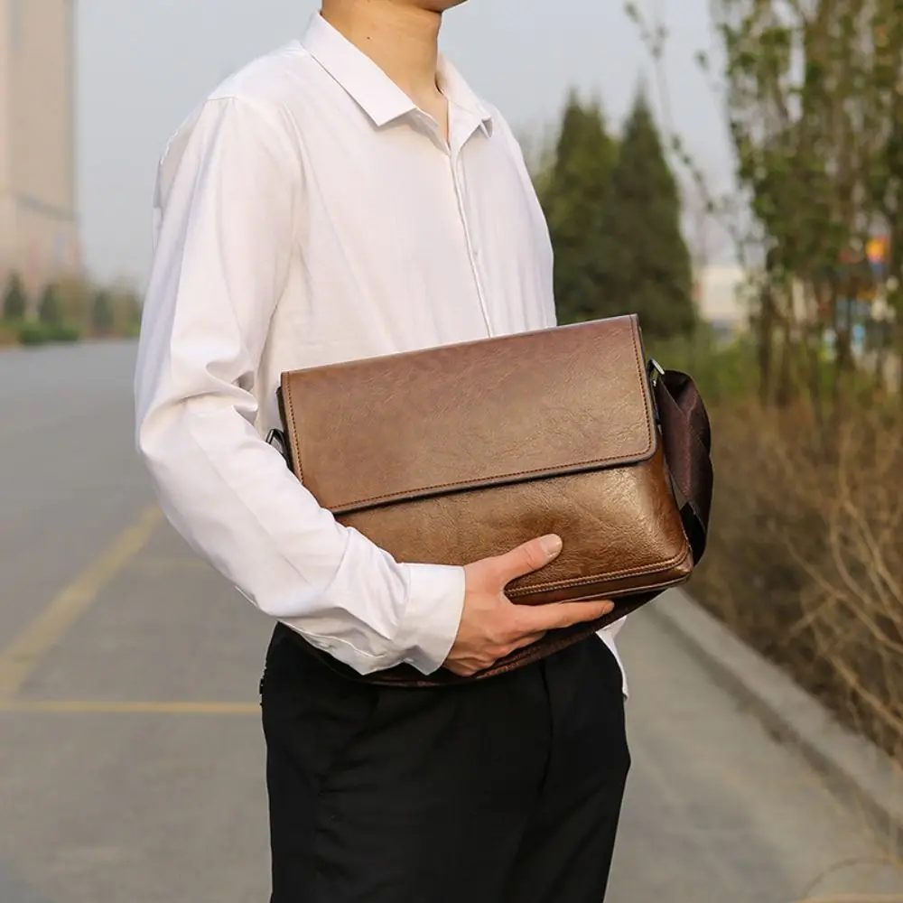 Luxury Bags For Men - Luxe PU lederen crossbodytas Multifunctionele vintage
