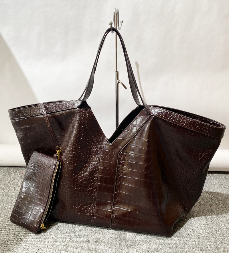 Luxury Bags Vintage - Oversized Tote Bags met krokodillenpatroon voor