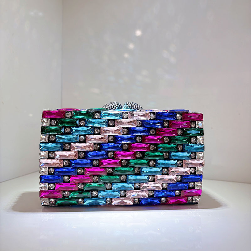 Luxury Bags Blue - Vrouwelijke Blauwe Strass Avondtasje Luxe Vrouwen