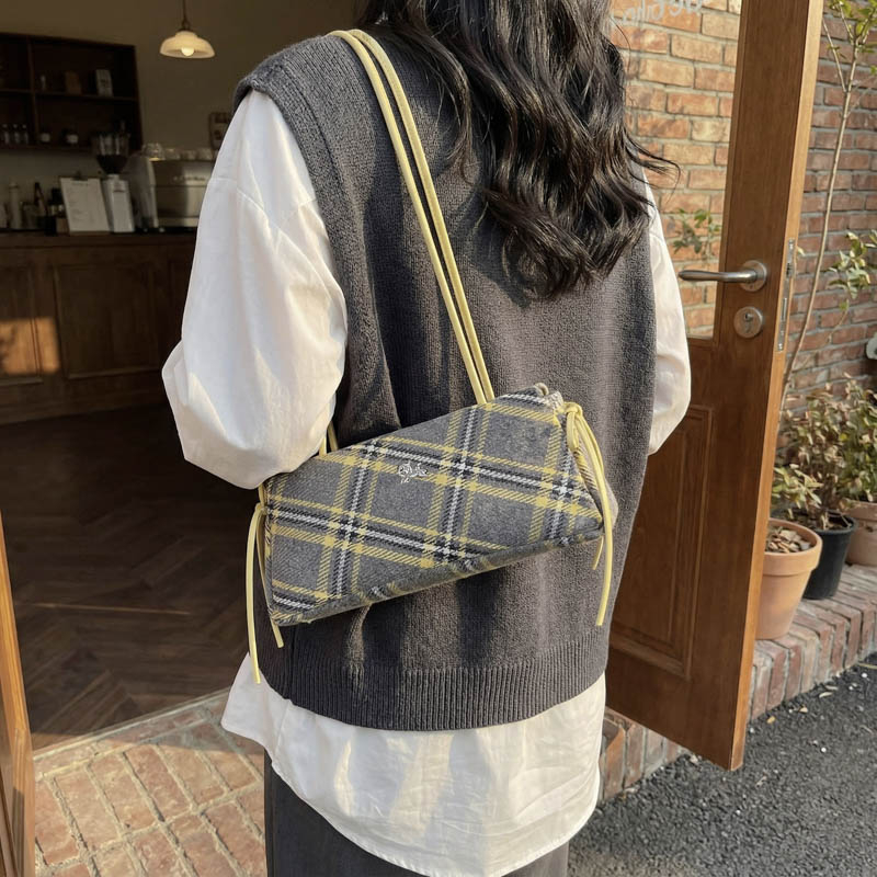 Luxury Bags That Are Affordable - Mode Microfiber Gestreepte Geruite Handtassen met