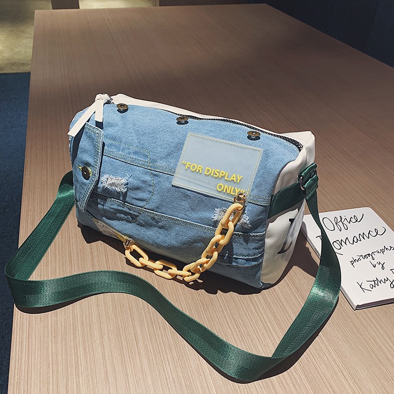 Mode Denim Vrouwen Schoudertas - Luxury Bags Blue recensie en prijs