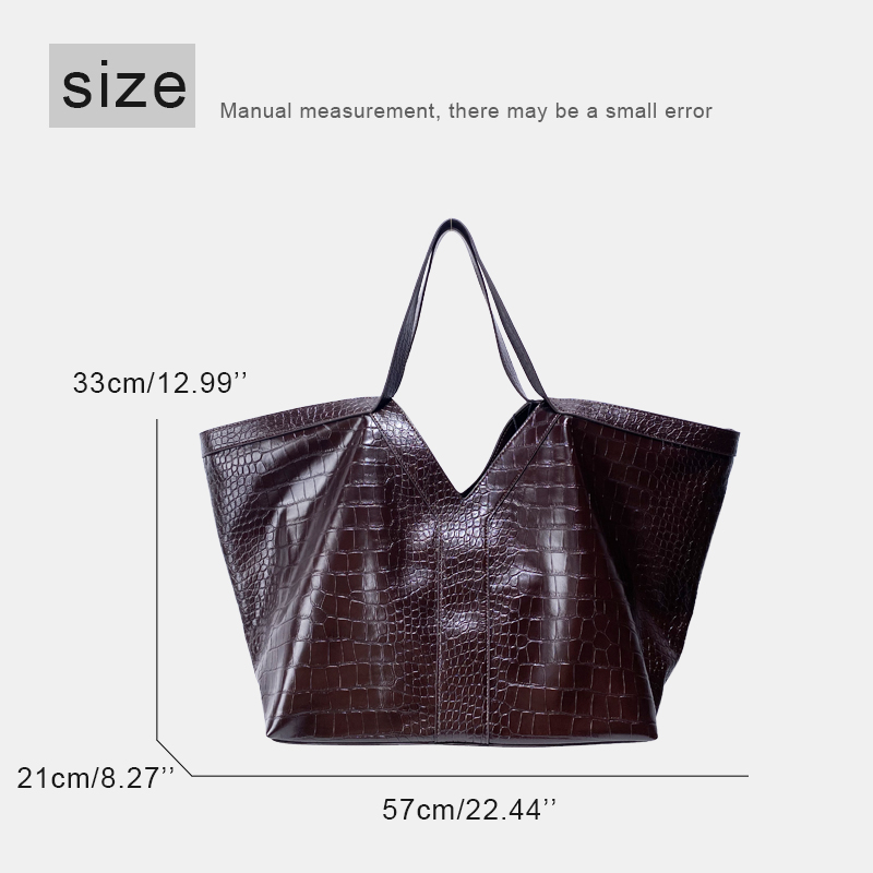 Oversized Tote Bags met krokod - Luxury Bags Vintage recensie en prijs