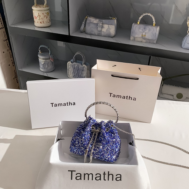 Luxe blauwe stenen emmertas gl - Luxury Bags Blue recensie en prijs