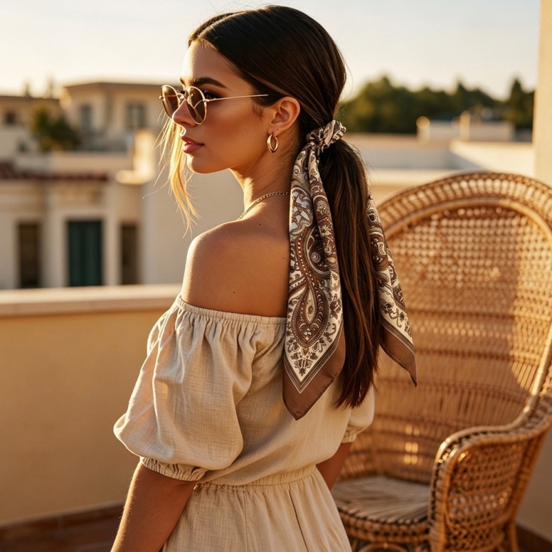 Luxe satijnen vierkante sjaal  - Luxury Bags Vintage recensie en prijs