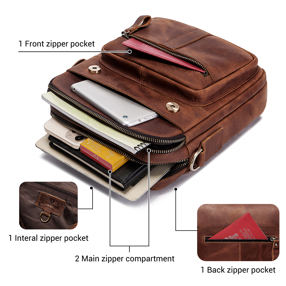 HUMERPAUL lederen herenschoude - Luxury Bags For Men recensie en prijs