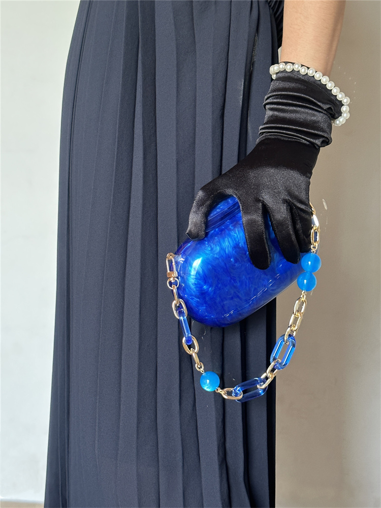 Luxe Mode Klein Blauw Marmer P - Luxury Bags Blue recensie en prijs