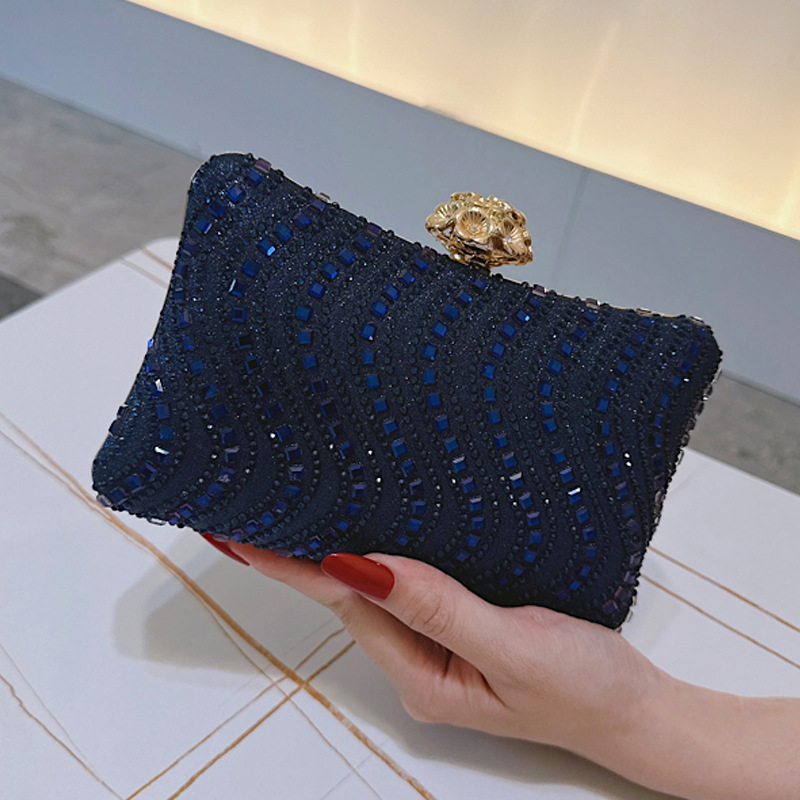 Elegante marineblauwe clutch t - Luxury Bags Blue recensie en prijs