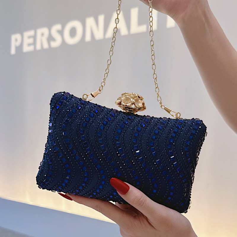 Elegante marineblauwe clutch t - Luxury Bags Blue recensie en prijs